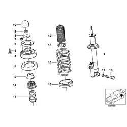 Genuine BMW REAR LEFT SPRING STRUT (37122226245)