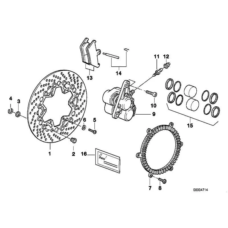 Original BMW Rolle mit Sprengring (34112310995)