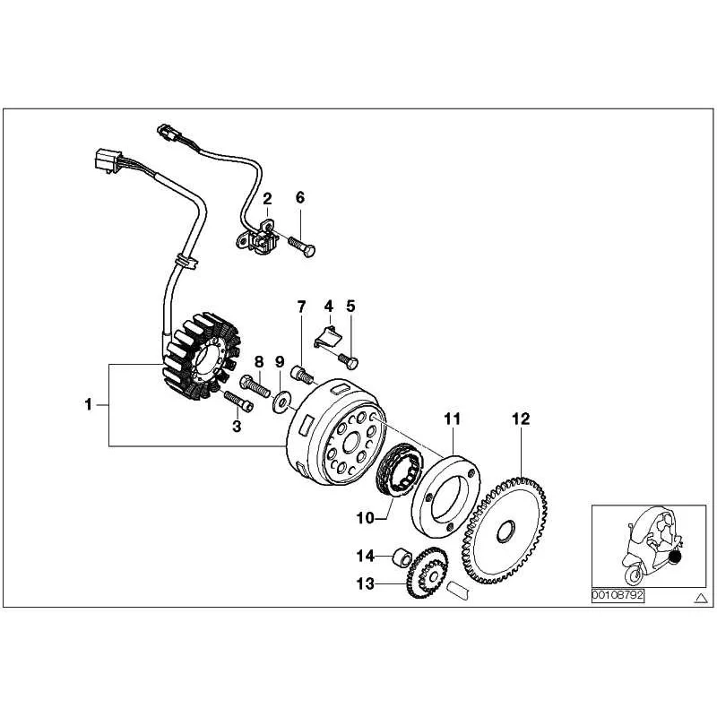 Genuine BMW Magneto generator (12307653435)