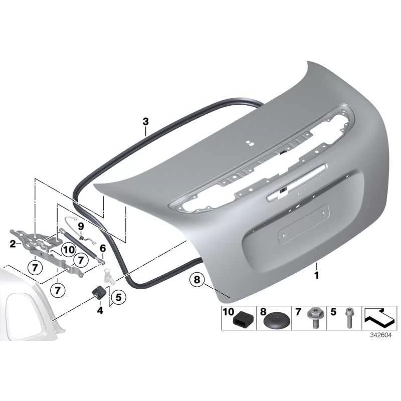 Оригинал Mini багажная дверь (41002759117)