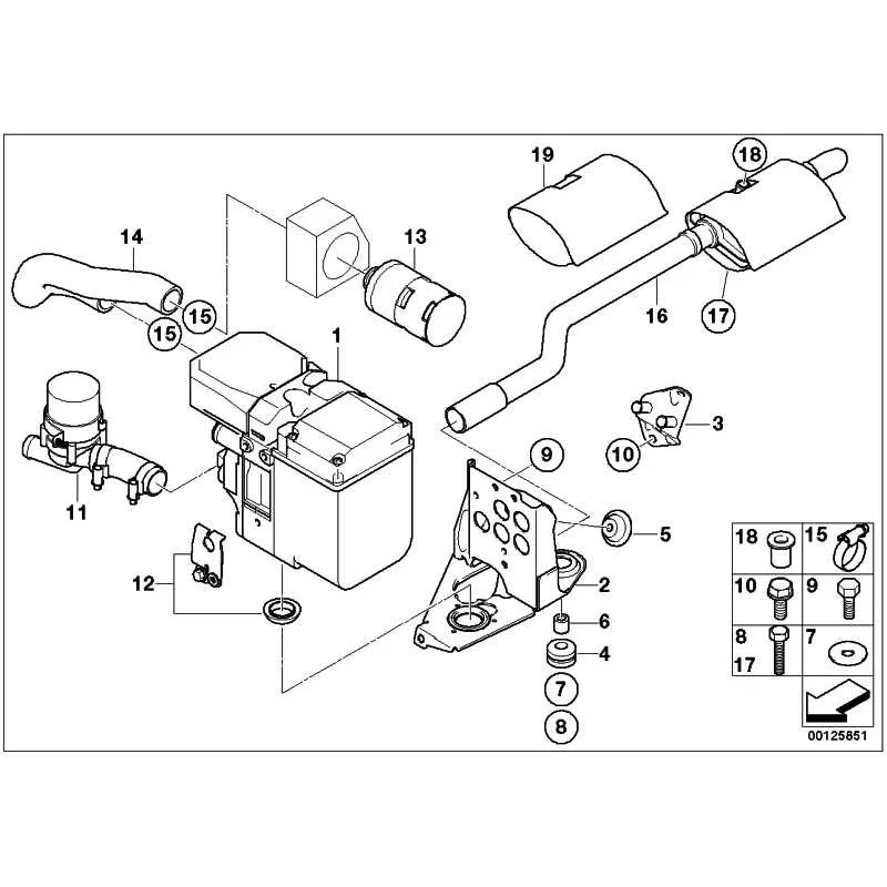Genuine BMW Auxiliary heating (64126986232)