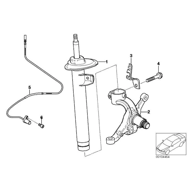 Original BMW Federbein vorn rechts (31316785990)