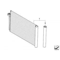Genuine BMW Condenser air conditioning with drier (64509122827)