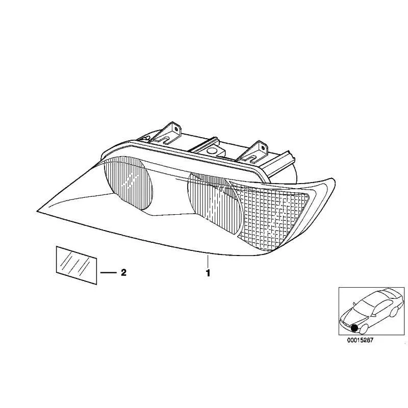 Genuine BMW Headlight left (63128400791)