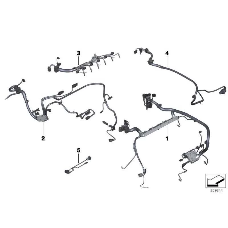 Genuine BMW Engine wiring harness, engine module (12517591567)