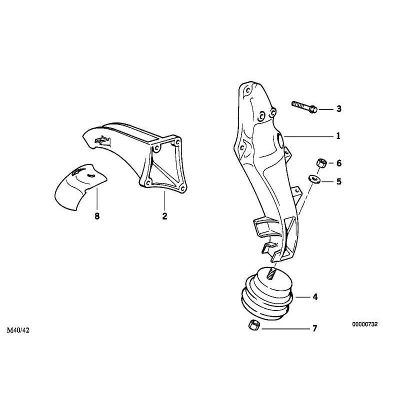 Genuine BMW Hex nut (07119922826)