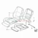 Genuine BMW THIGH SUPPORT UPHOLSTERY (52107139702)