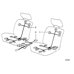 Genuine BMW Seat connection cable (61128356153)