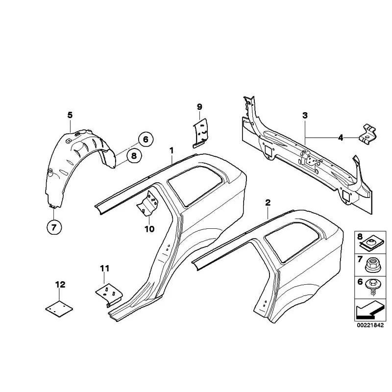 Genuine BMW Complete tail trim (41347152650)