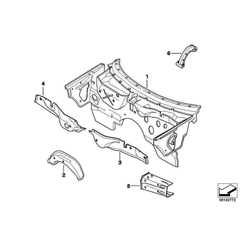 Genuine BMW SPLASH WALL (41137064617)