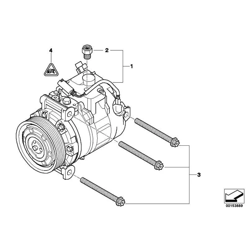 Genuine BMW A/C compressor without magnetic coupling (64526956716)