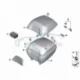 Genuine BMW Outer shell, topcase cover (77438548308)