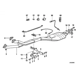 Genuine BMW Exchange exhaust pipe catalyst (18301728038)