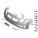 Genuine BMW Panel, bumper, primed, front (51117332678)