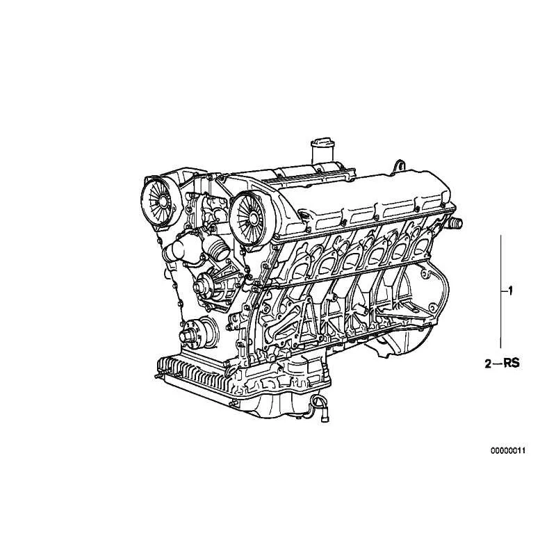 Genuine BMW Exchange short engine (11001742250)
