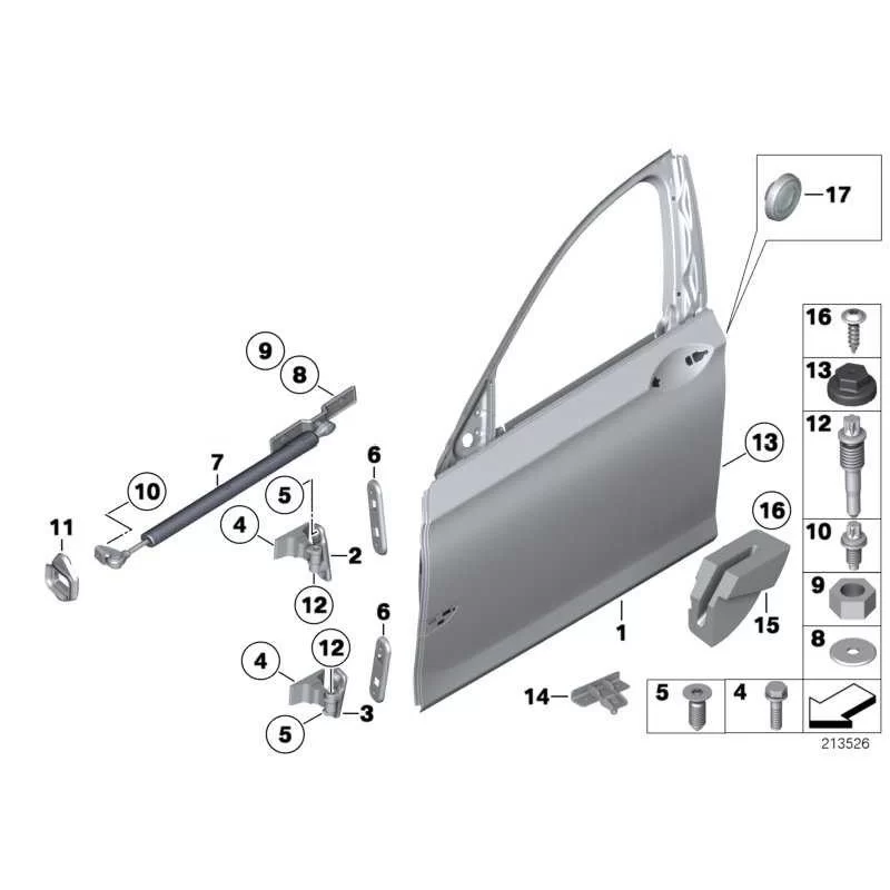 Genuine BMW Door front left (41007203977)