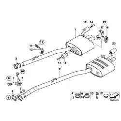 Genuine BMW Rear silencer (18307800338)
