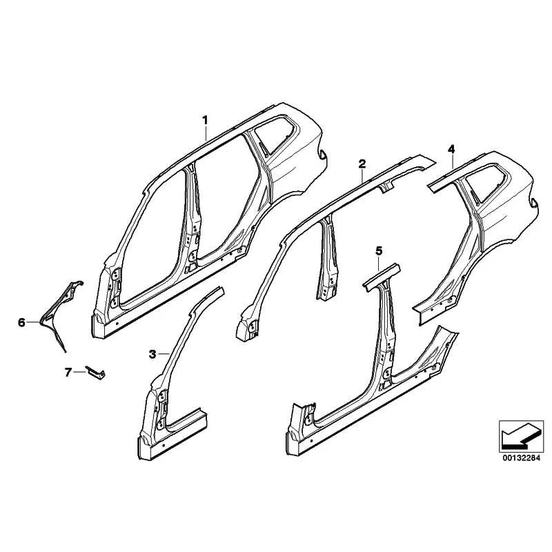 Genuine BMW Side panel, front right (41353405922)