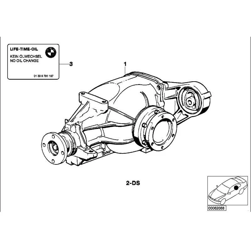 Original BMW Austausch Hinterachsgetriebe mit Sperre (33101428784)