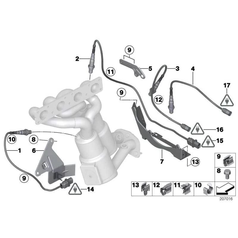 Genuine BMW Lambda probe, black (11787570104)