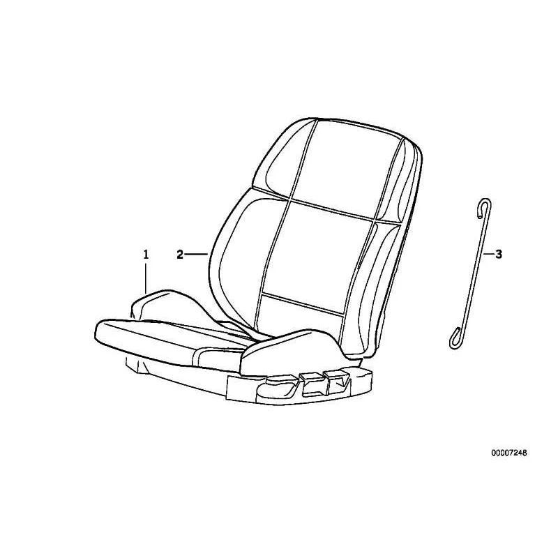 Original BMW Bezug Sitz Leder (52108166375)