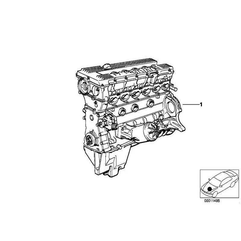 Genuine BMW Exchange short engine (11001316704)