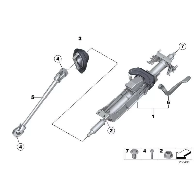 Genuine BMW Manually adjust. steering column (32306854964)