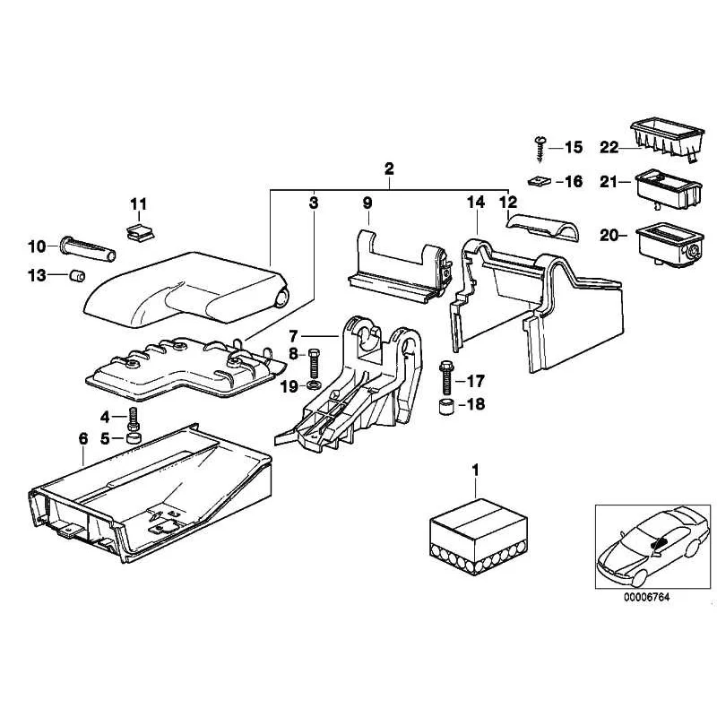 Genuine BMW CONSOLE FRONT (51168195813)