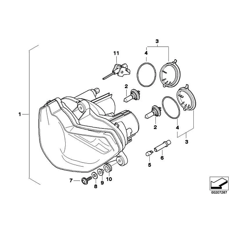 Genuine BMW Headlight (63127713398)