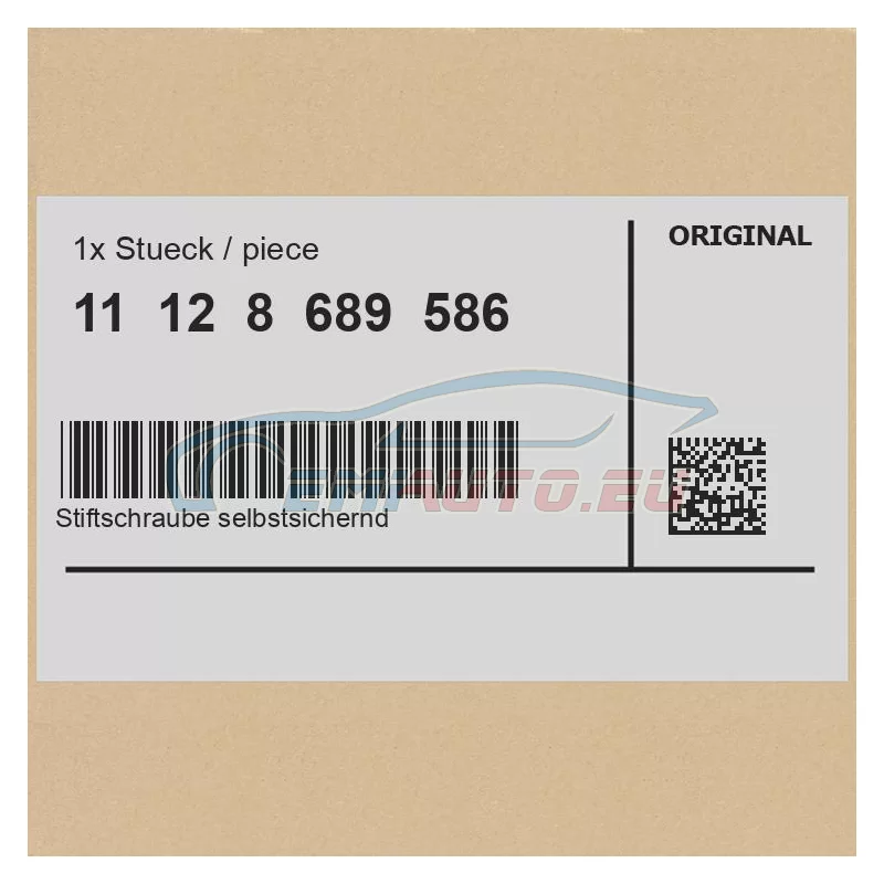 Genuine BMW Stud bolt self-locking (11128689586)