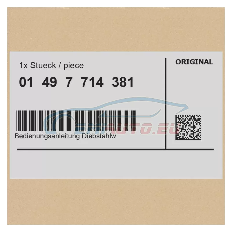 Genuine BMW Operating instructions, alarm systems (01497714381)
