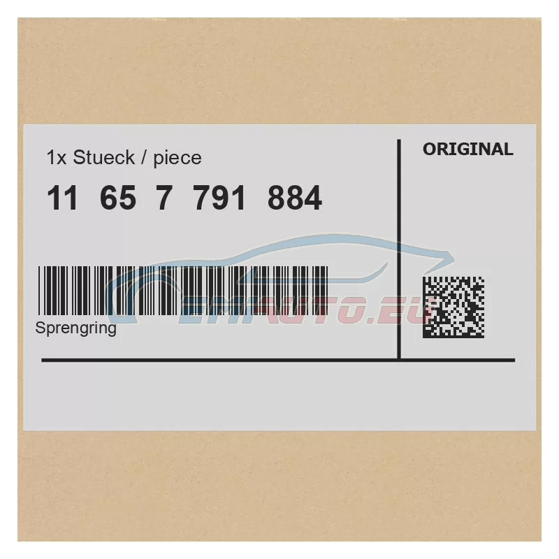 Genuine BMW Snap ring (11657791884)