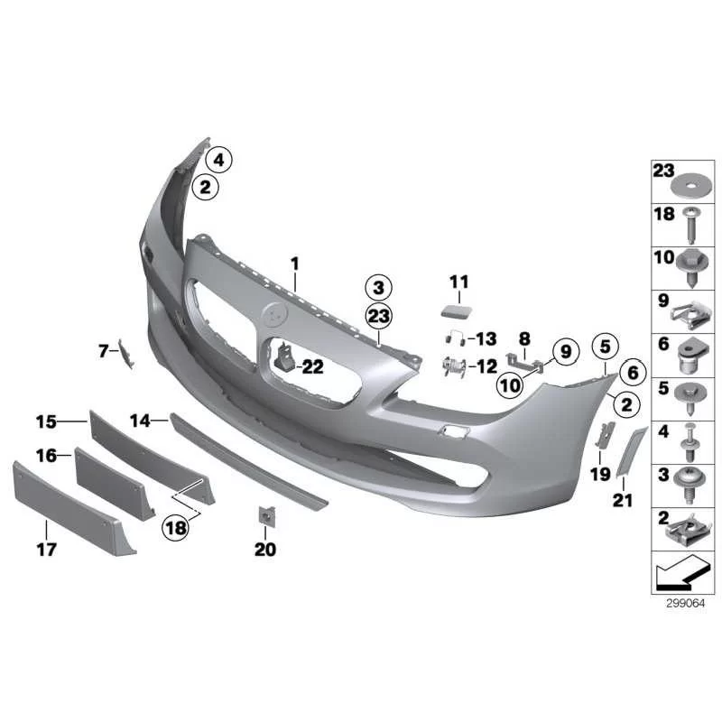 Genuine BMW Panel, bumper, primed, front (51117282902)