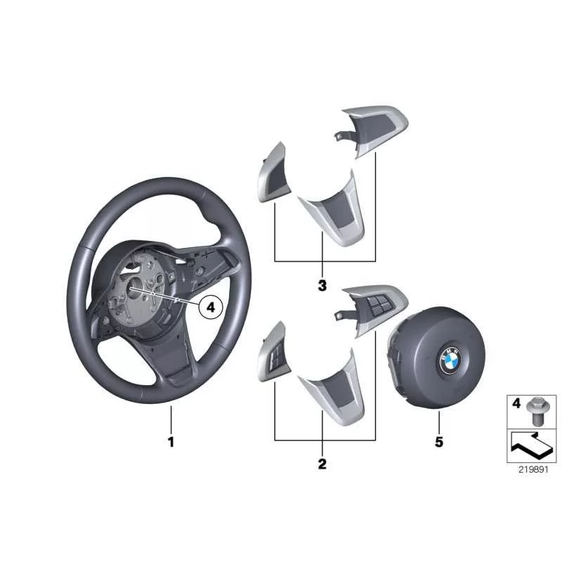 Genuine BMW Set, multifunction switch (32306799745)