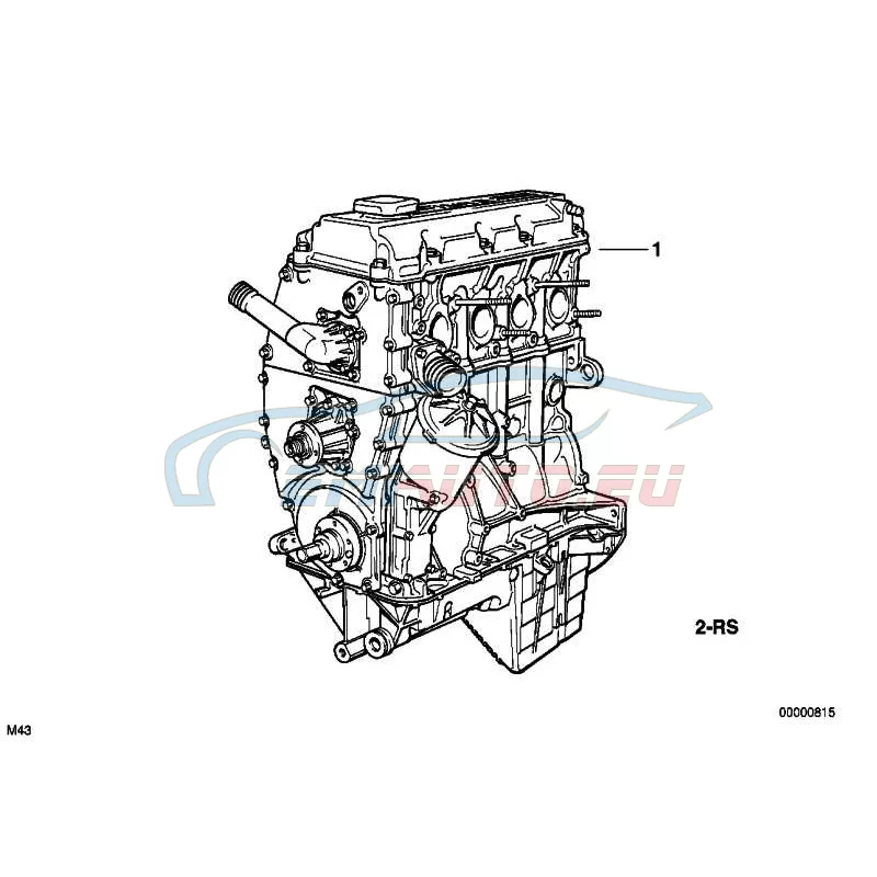 Genuine BMW Exchange short engine (11001743451)