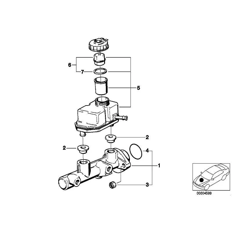 Original BMW Verschluss ohne Warnschalter (34301164909)