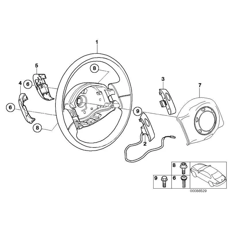 Original Mini Lenkrad Leder Airbag (32336770427)