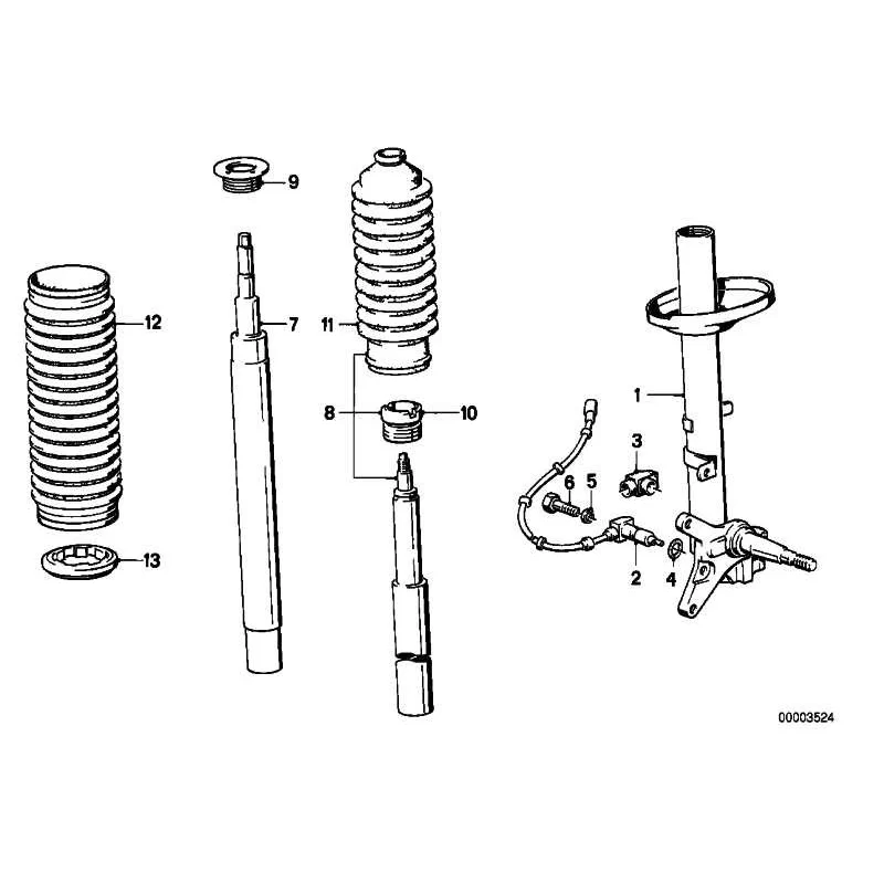 Genuine BMW SHOCK ABSORBER-INSERT (31321129243)
