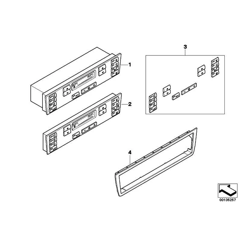 Genuine BMW Automatic air conditioning control (64116927901)