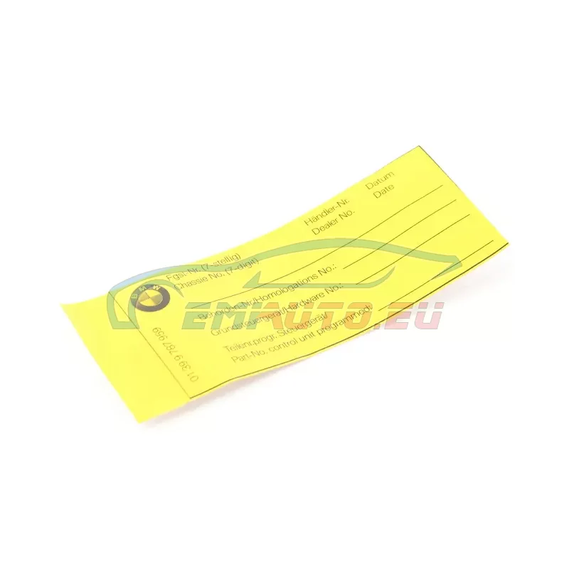 Genuine BMW Stick-on label (01399787959)