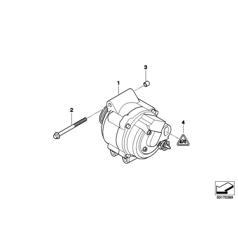 Genuine Mini COMPACT ALTERNATOR (12317515029)