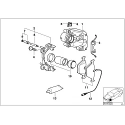 Original BMW Bremssattelgehäuse links (34111163385)