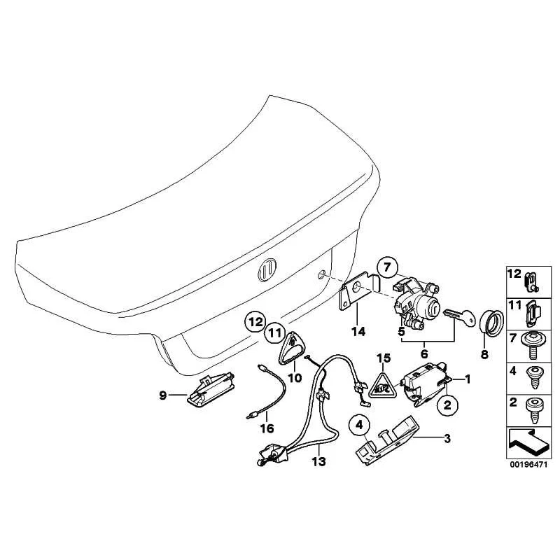 Genuine BMW CATCH WITH CODE (51247201534)