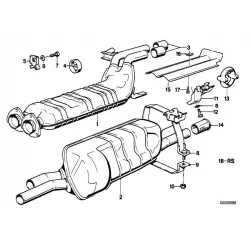 Genuine BMW Rear silencer (18121309004)