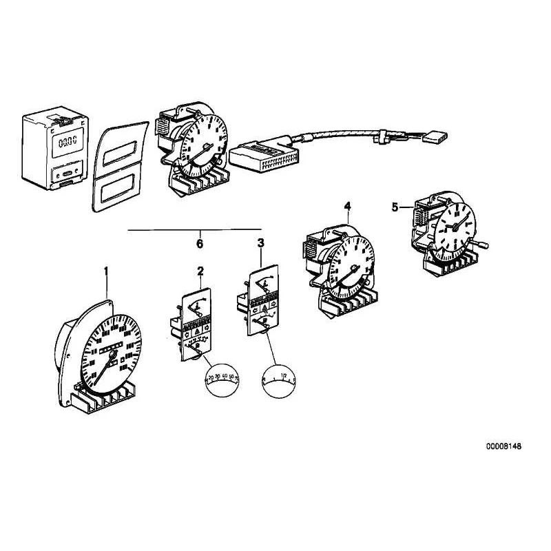 Original BMW Tachometer (62121380411)