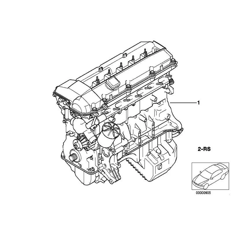 Genuine BMW Exchange short engine (11001436985)