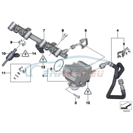 Genuine Feed Fuel Hose Line To High-Pressure Fuel Pump 13 53 7 605 189