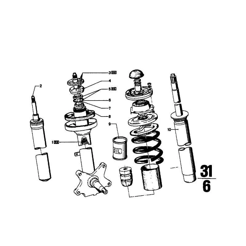 Genuine BMW SHOCK ABSORBER-INSERT (31321114384)