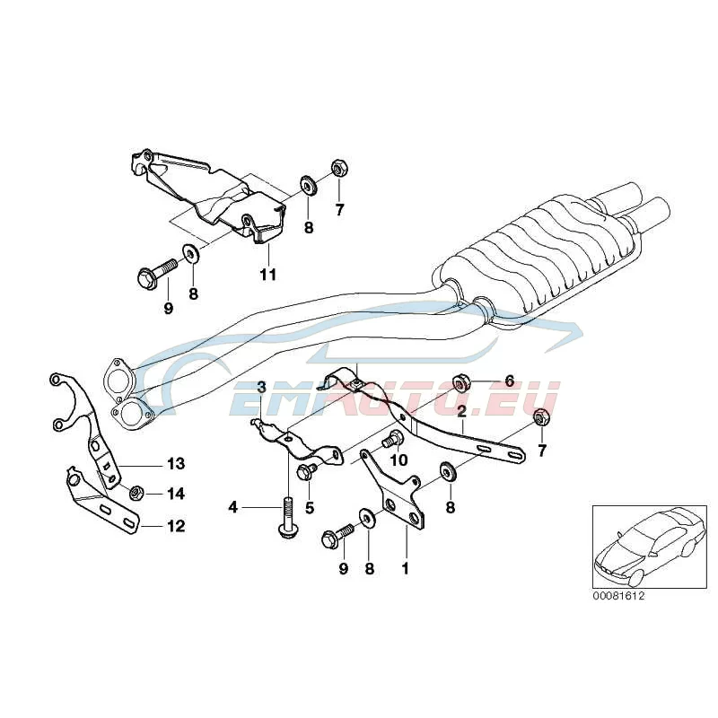 Genuine BMW Self-locking hex nut (07129901423)