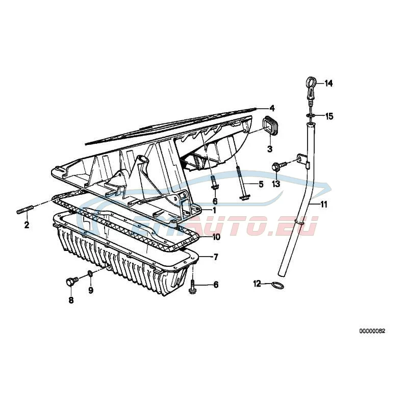 Genuine BMW Hex nut (07119904023)